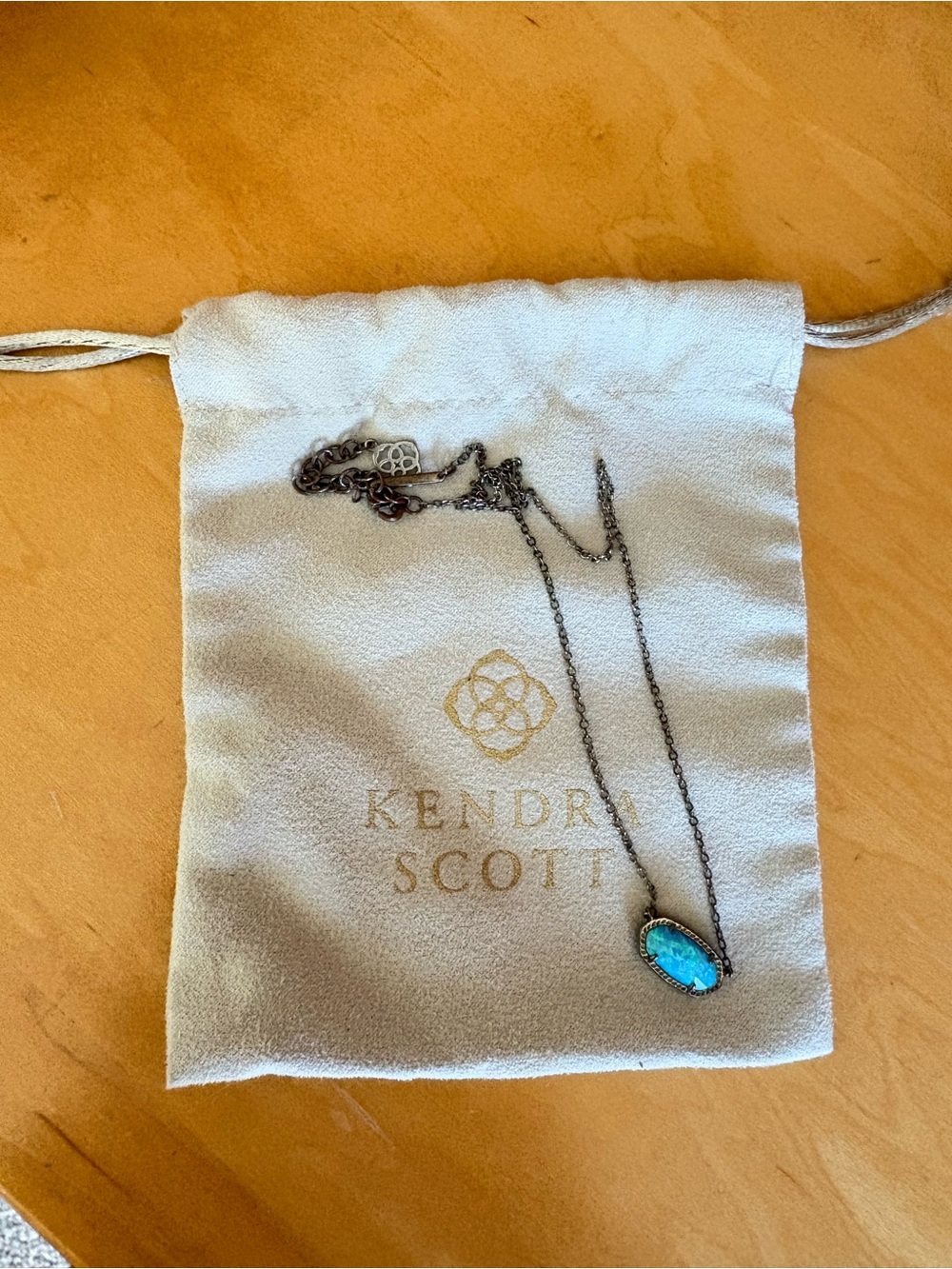 Kendra Scott Turquoise Oval Pendant Necklace